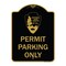 Signmission National Park Service-Permit Parking Only, Black & Gold Aluminum Sign, 18" x 24", BG-1824-23863 A-DES-BG-1824-23863 - alternate 1